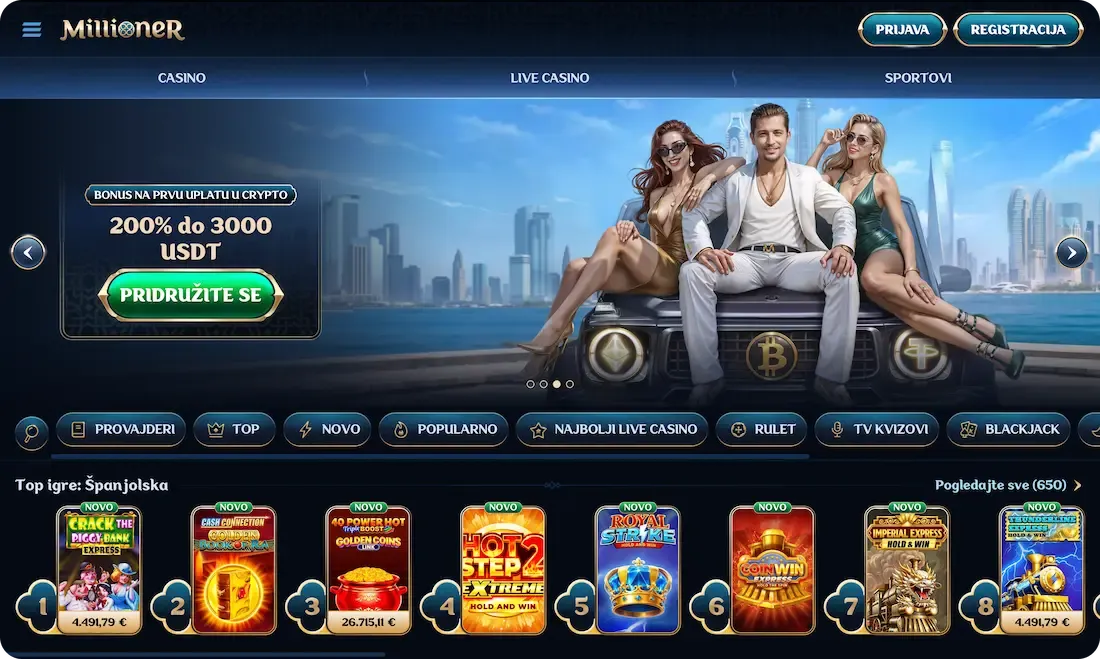 millioner casino stranica